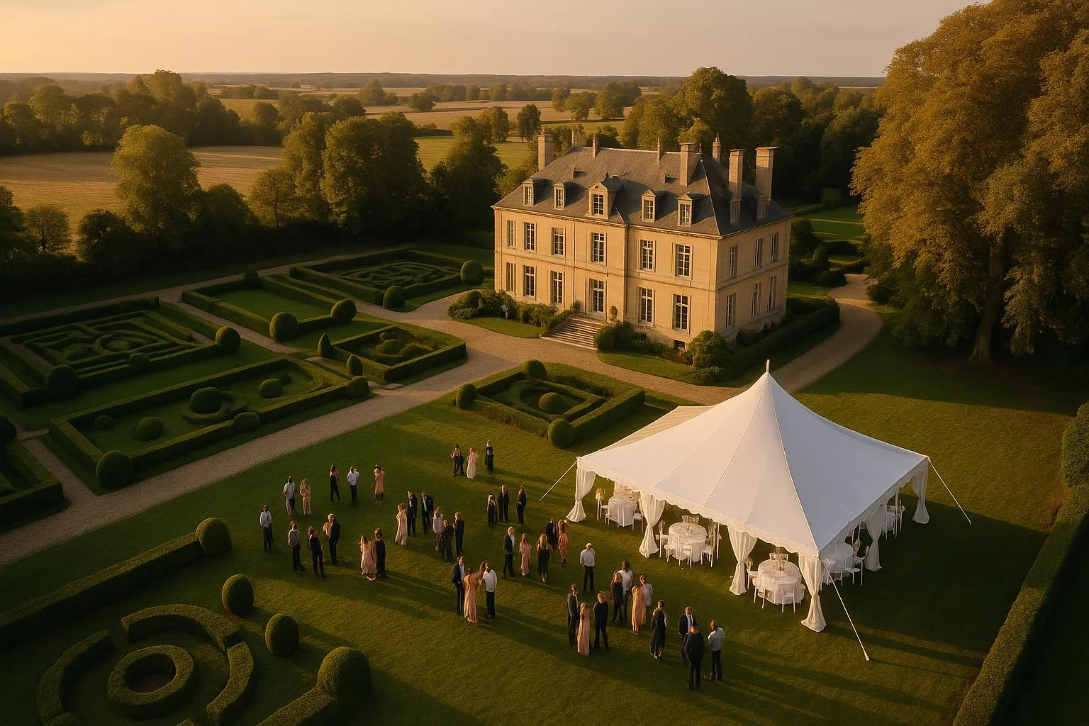 Réception au château